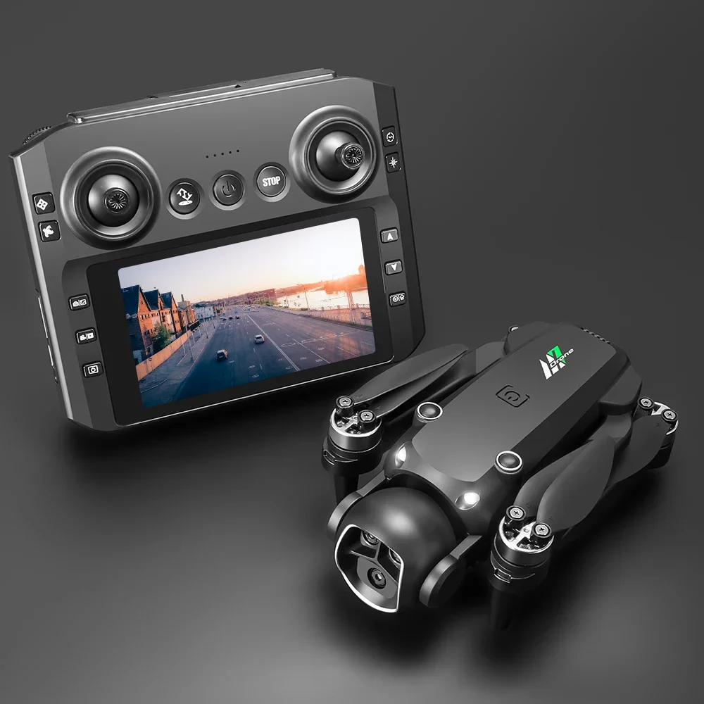 M7 GPS 8K HD Drone with Dual Camera and Obstacle Avoidance - Sleek profile against neutral background