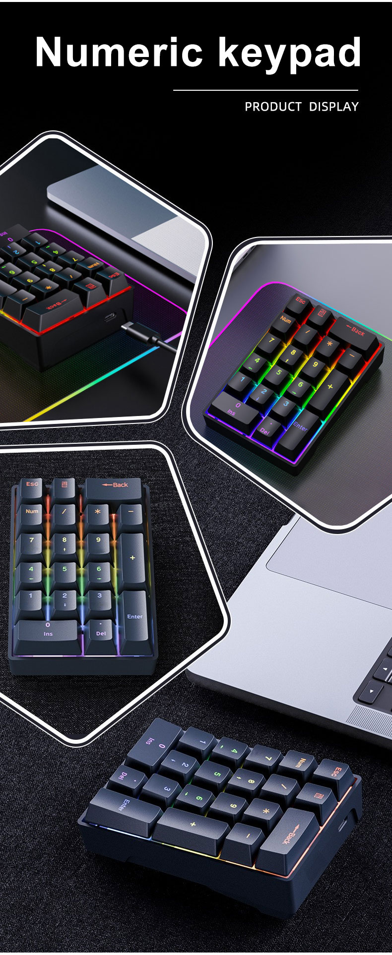 Numeric keypad featuring full key anti-ghosting design