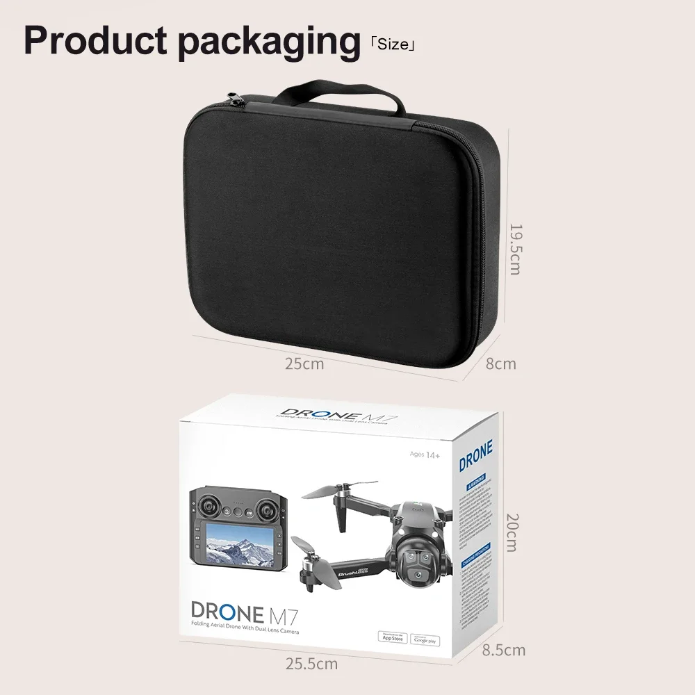 M7 GPS 8K HD Drone with Dual Camera and Obstacle Avoidance - Seamless finish and edge detailing