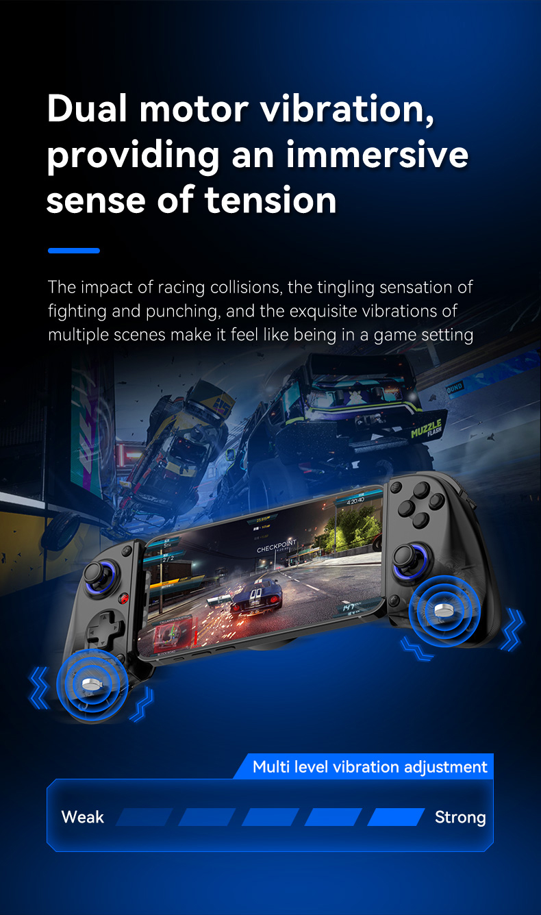 Wireless Bluetooth Gaming Controller for Mobile PC and Console - Front-facing product display
