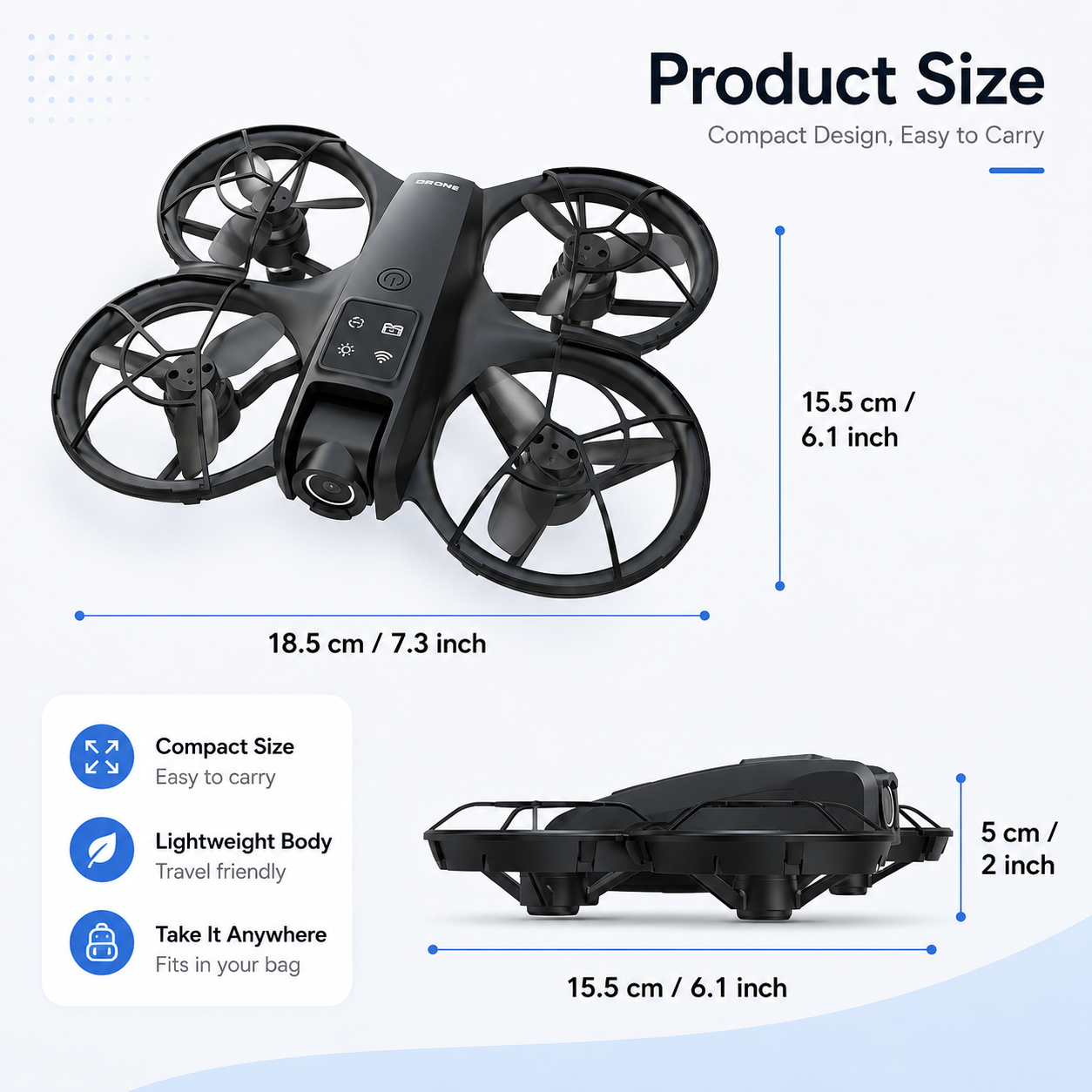 ZNLYRION K200MAX Mini Drone RC Quadcopter, LCD Screen - picture 3