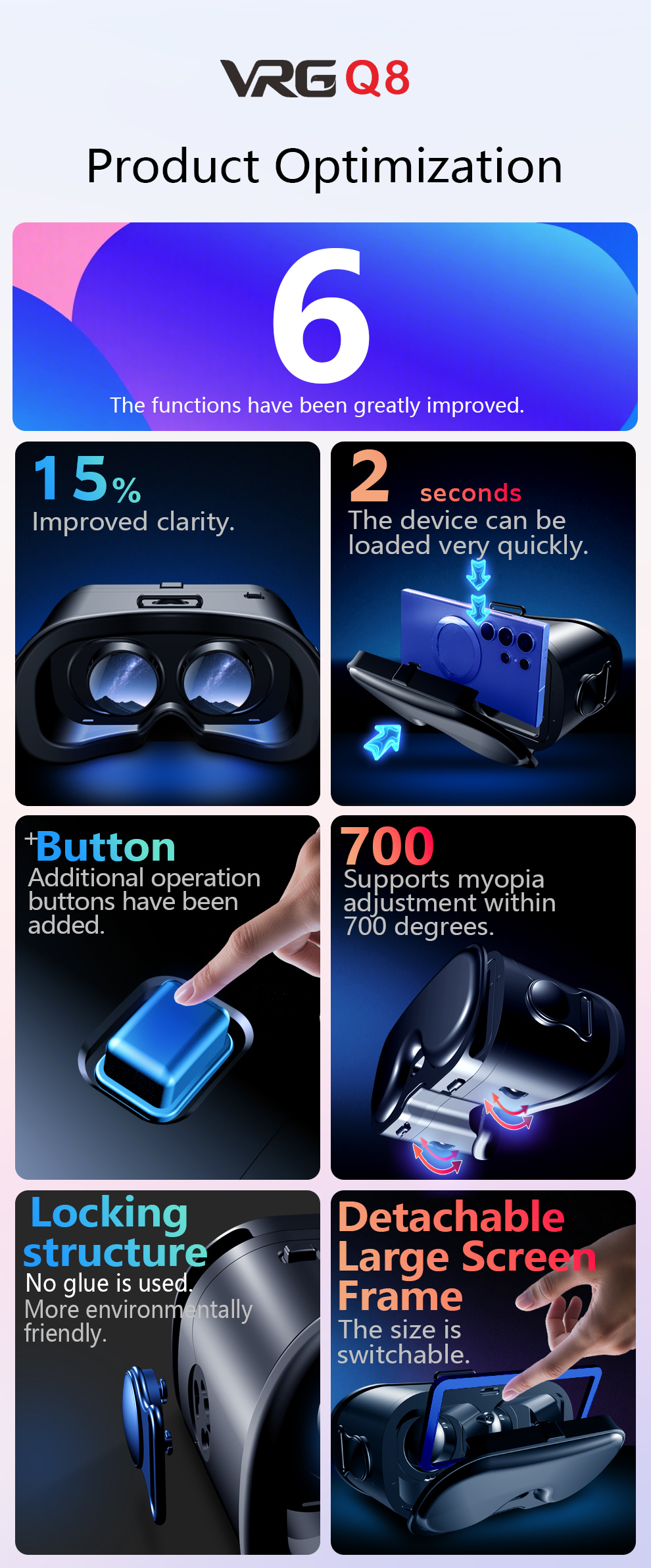 3D virtual reality headset with headphones style