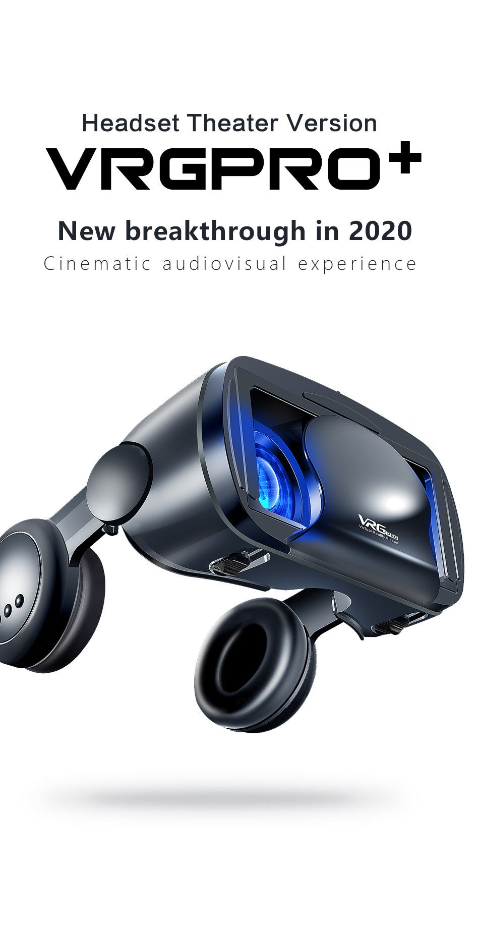 VR headset with headphones style and controller option a