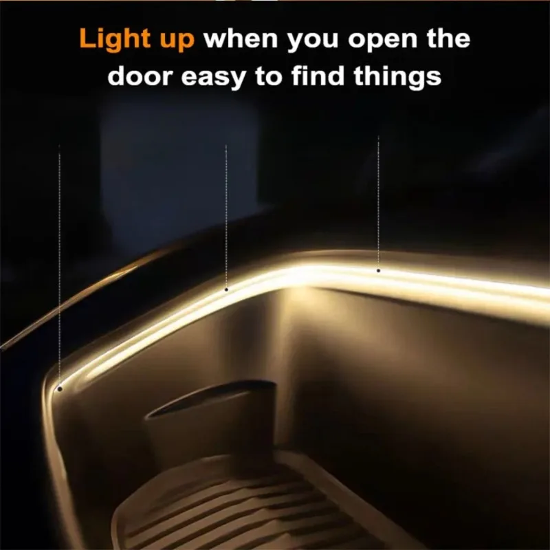 LED Car Trunk Strip Light Automatic Sensor Interior Lighting - Zoomed image showing craftsmanship