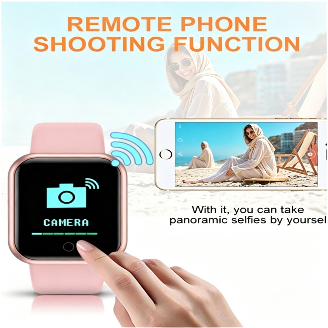 Smart Watch Fitness Tracker Bluetooth Sport Digital Watch - Zoomed image showing craftsmanship