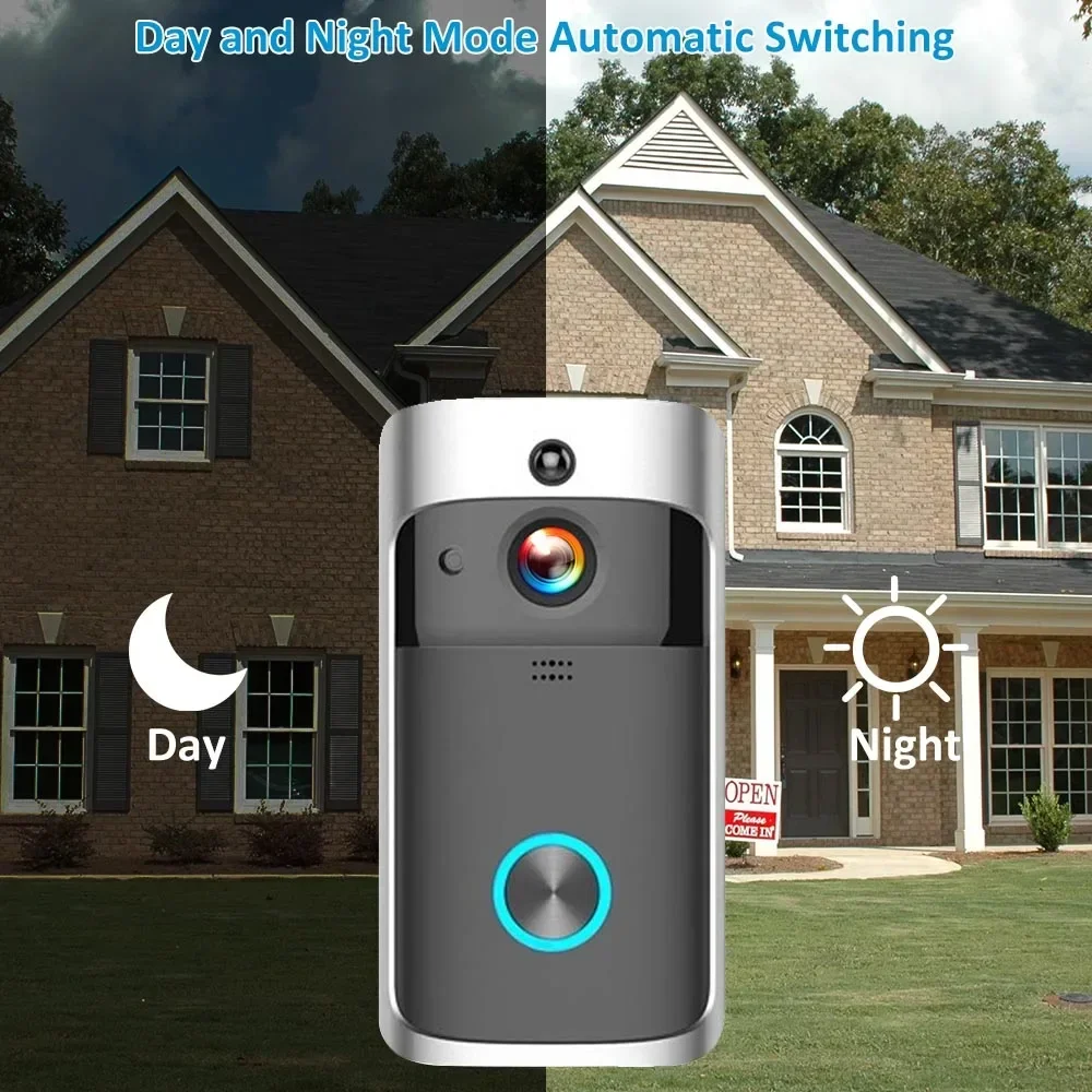 WiFi video doorbell package contents with mounting screws