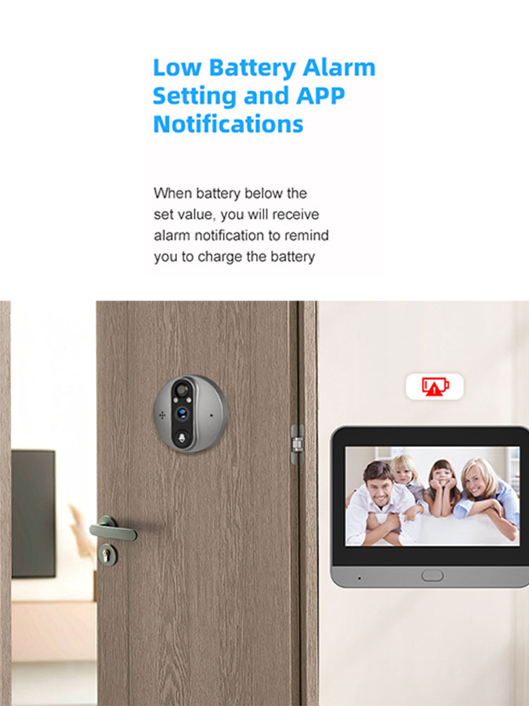 Indoor monitor screen displaying the outdoor camera view