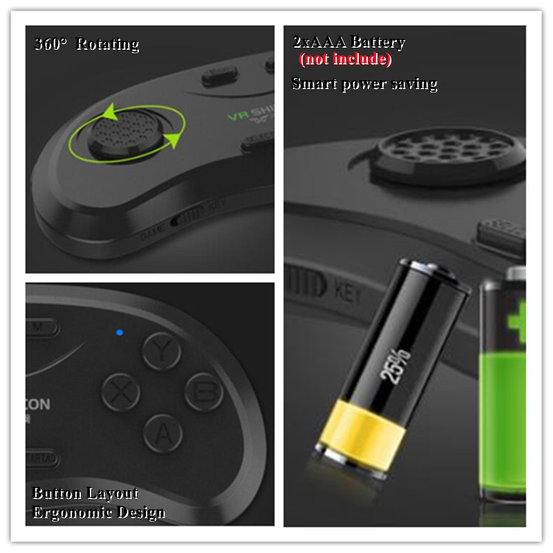 Compact wireless gamepad for virtual reality