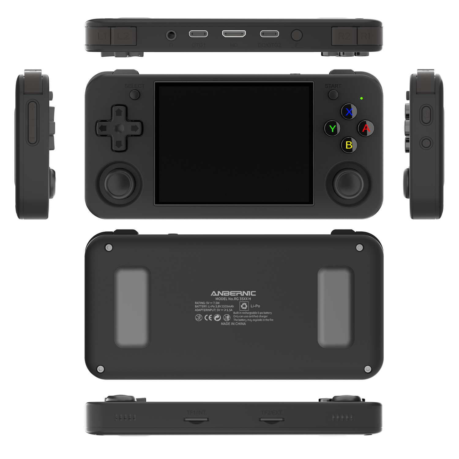 Anbernic RG35XX H Retro Handheld Game Console - Premium material and texture showcase