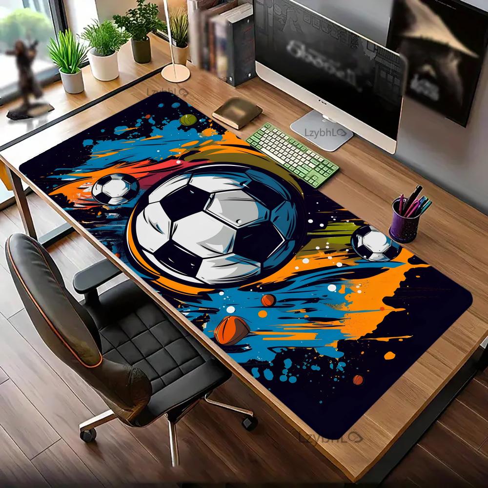 XXL Gaming Mouse Pad Football Design Non-Slip Desk Mat - Image highlighting product features