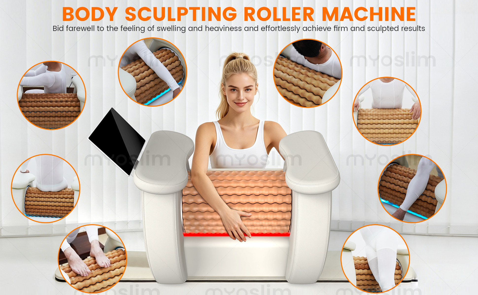 Hands-free automatic rolling massage chair relieving shoulder and neck tension