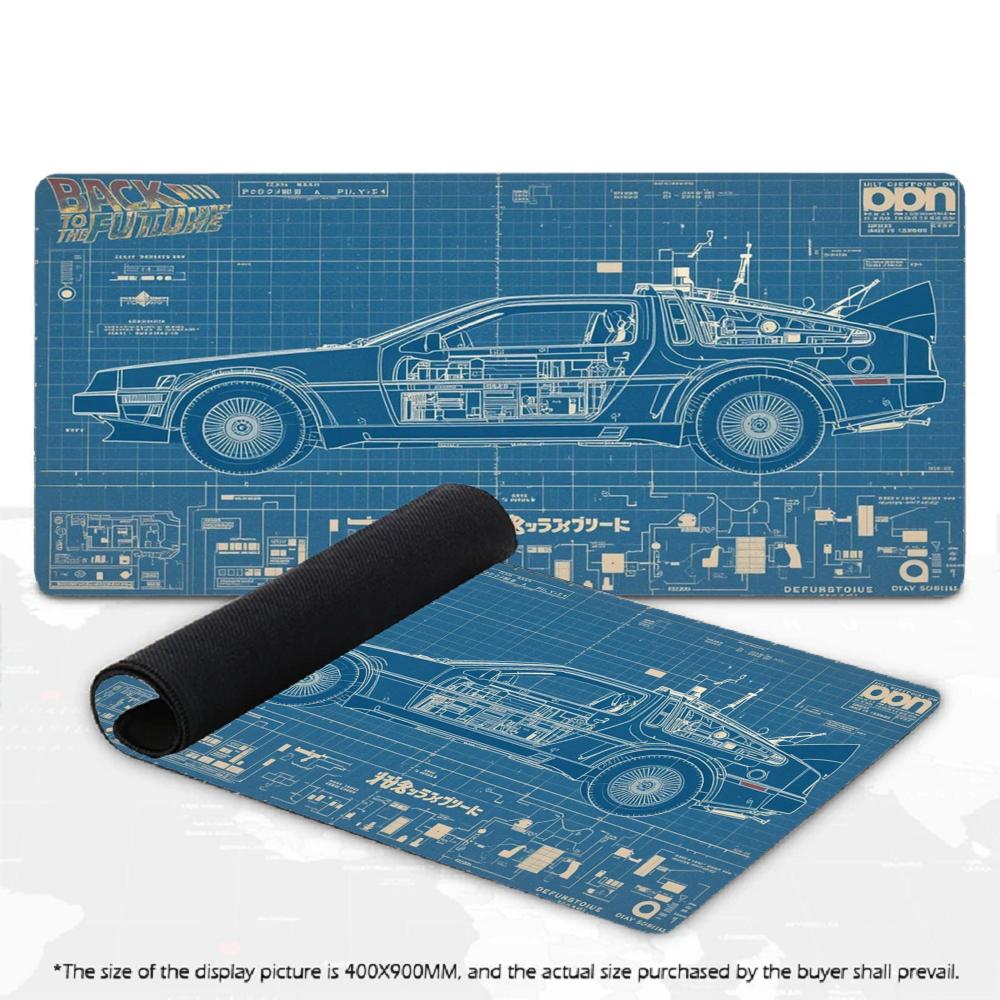 Vintage Car Blueprint XXL Gaming Mouse Pad Desk Mat - Lifestyle shot of the product