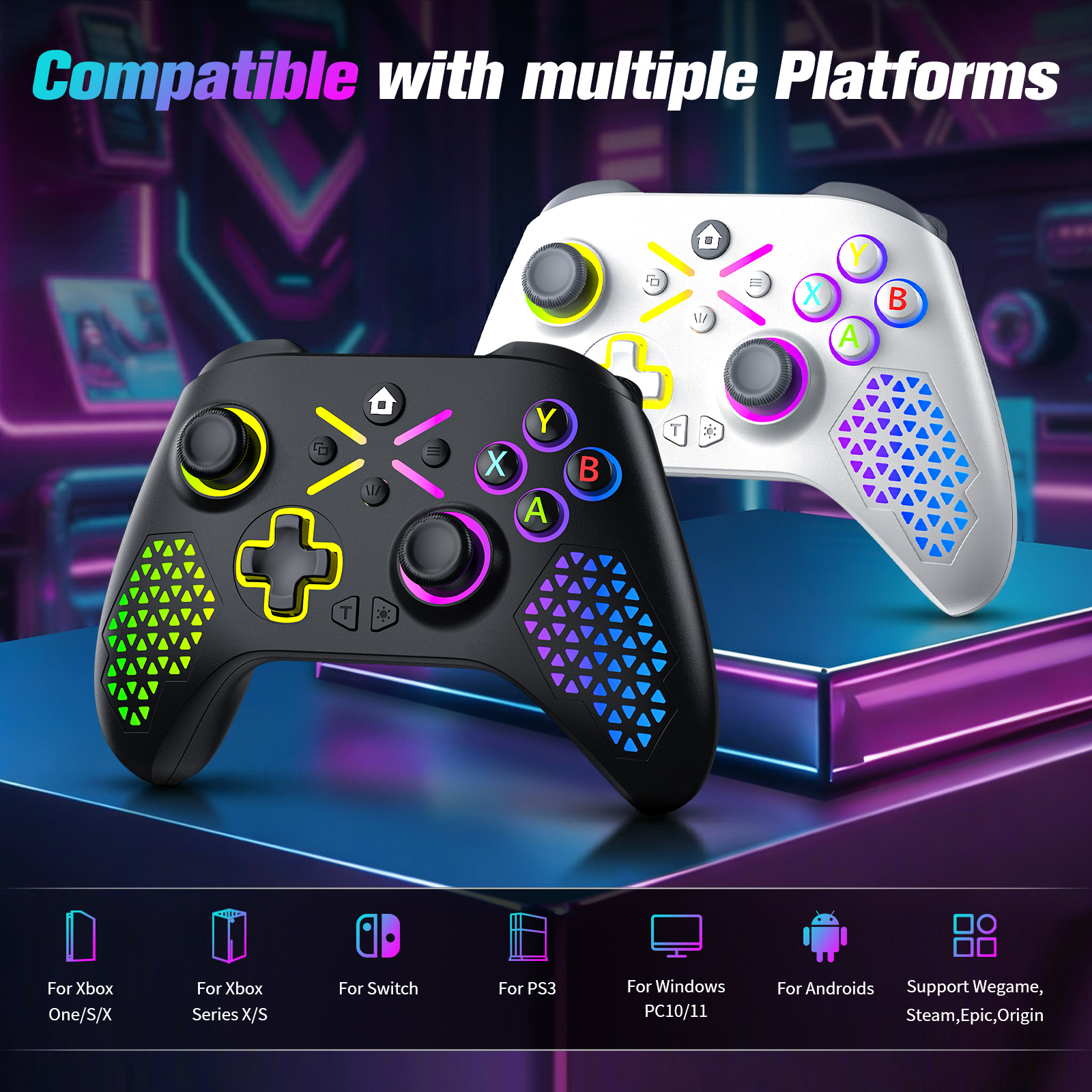 Wireless Xbox Controller RGB Gamepad for Xbox Series SX - High-quality product image