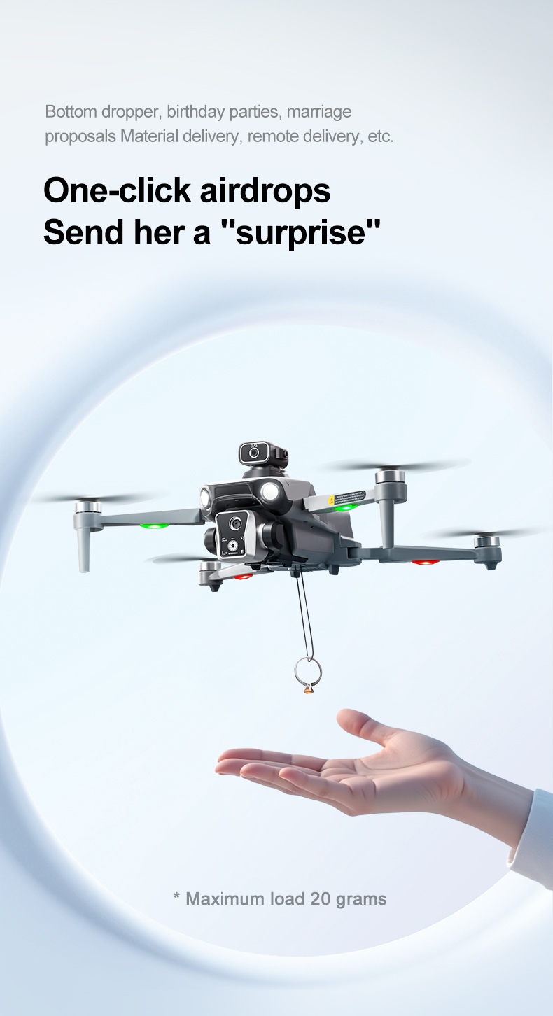 K19 Max GPS Drone 5G Camera Obstacle Avoidance Fishing Drone - Premium material and texture showcase