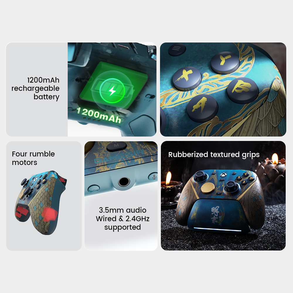 GameSir G7 Pro controller four rumble motors haptic feedback