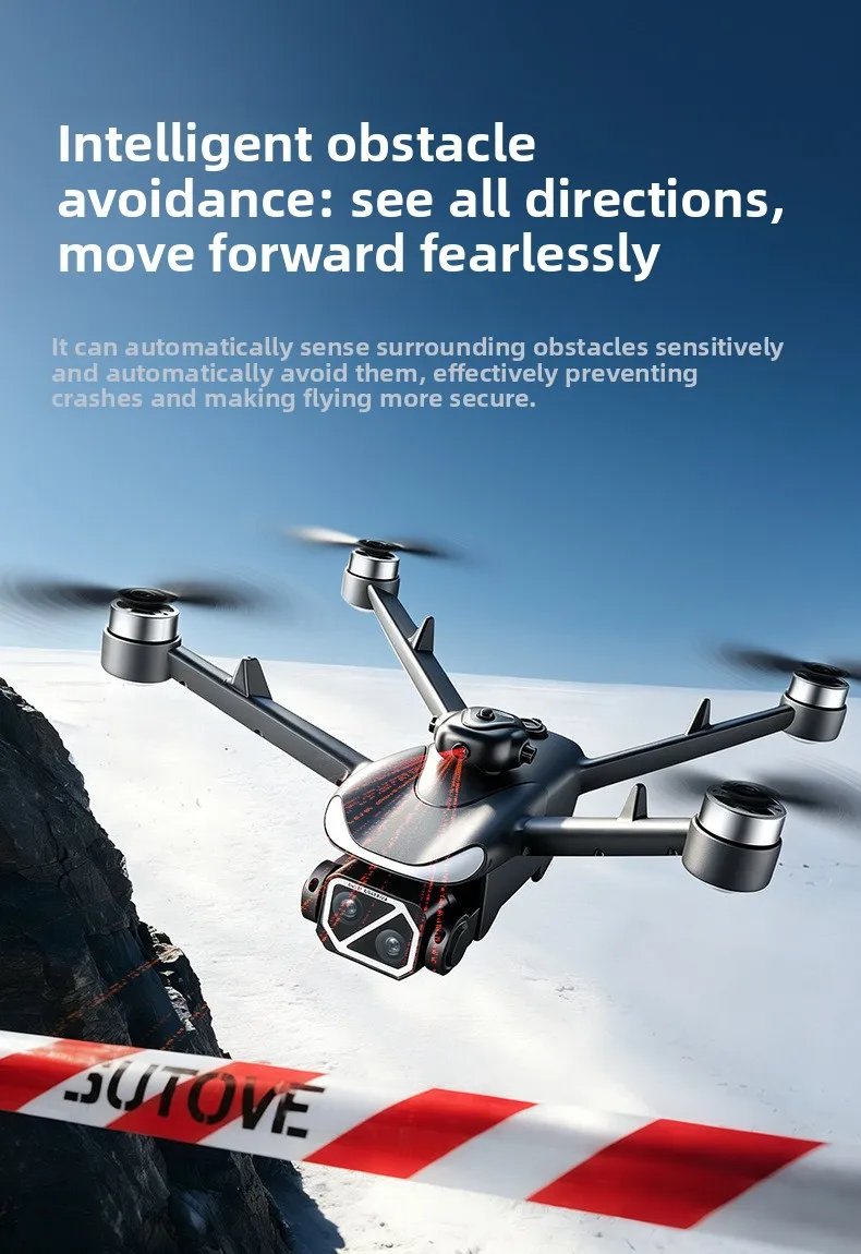 HD Aerial Photography Drone with Obstacle Avoidance - Compact design captured from top angle