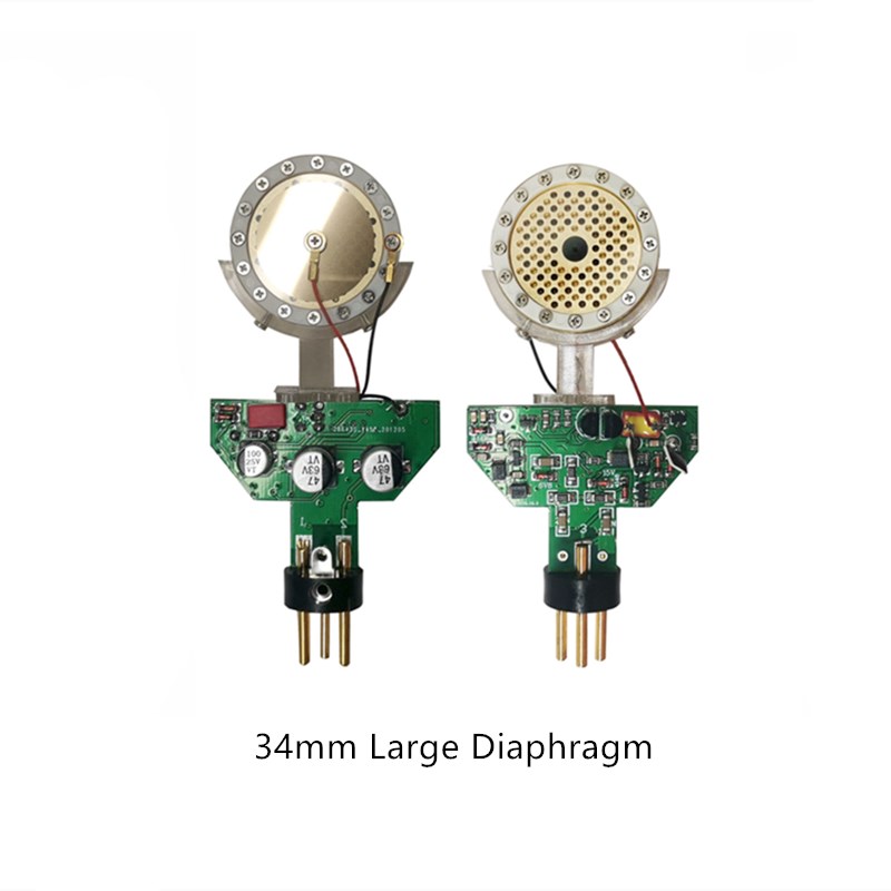 Microphone showing 34mm large diaphragm