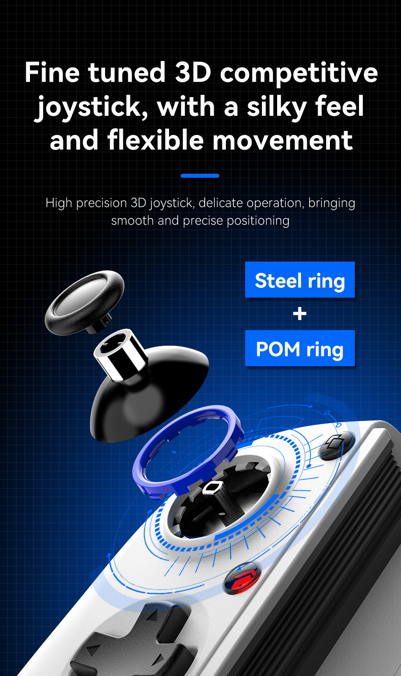Wireless Bluetooth Gaming Controller for Mobile PC and Console - Side view of the item