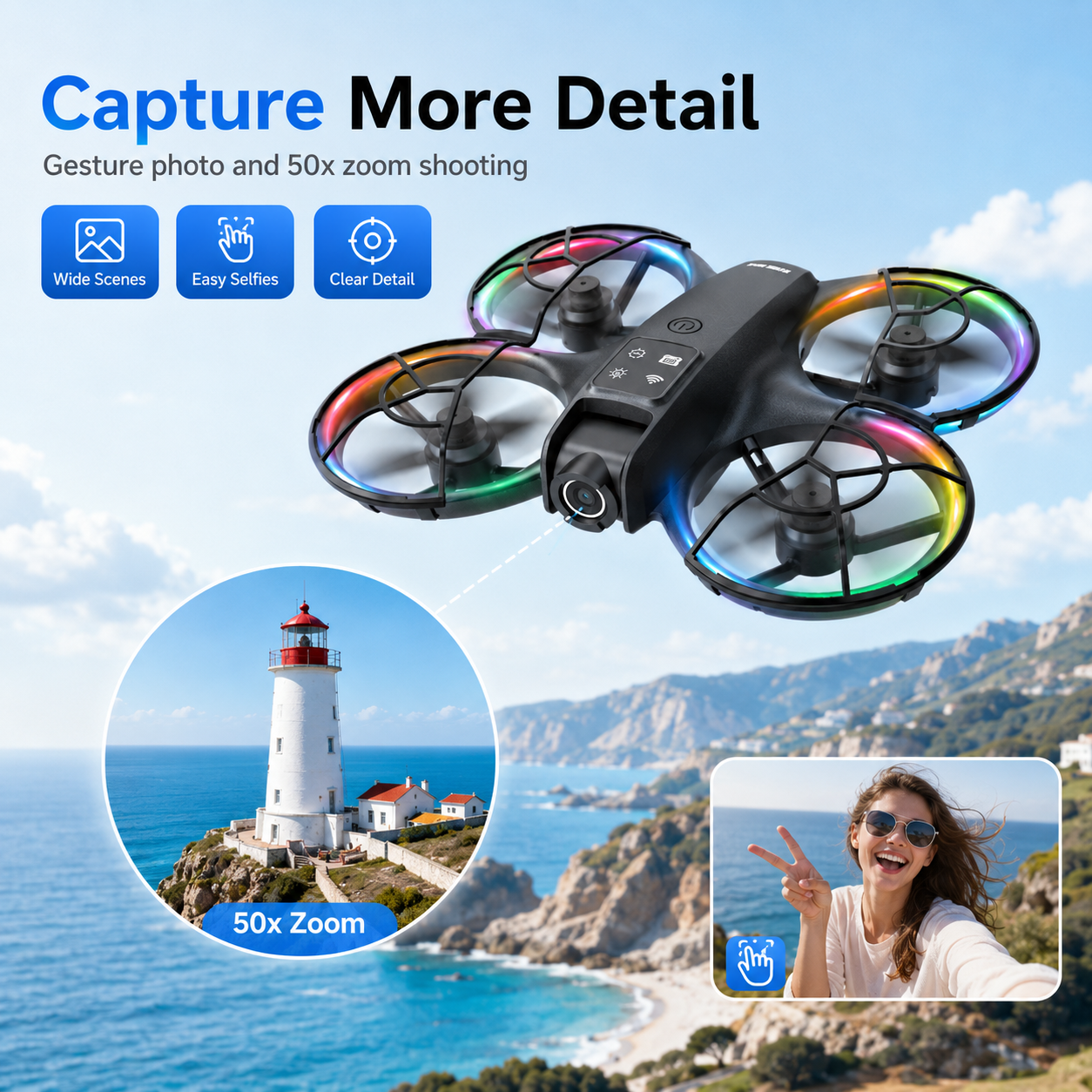 ZNLYRION K200MAX Mini Drone RC Quadcopter, LCD Screen - picture 6