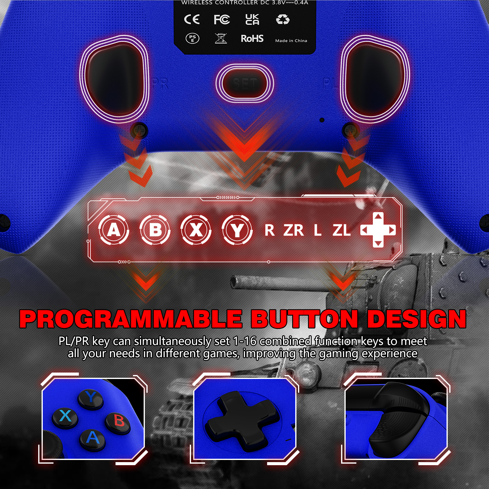 Wireless Xbox Controller for PC and Series X S Console - Image highlighting product features