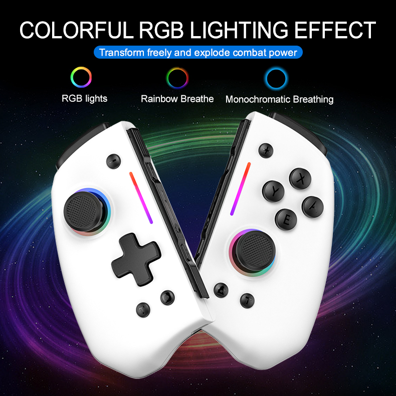 Wireless Bluetooth gamepad controller with non-linear trigger buttons for Nintendo Switch