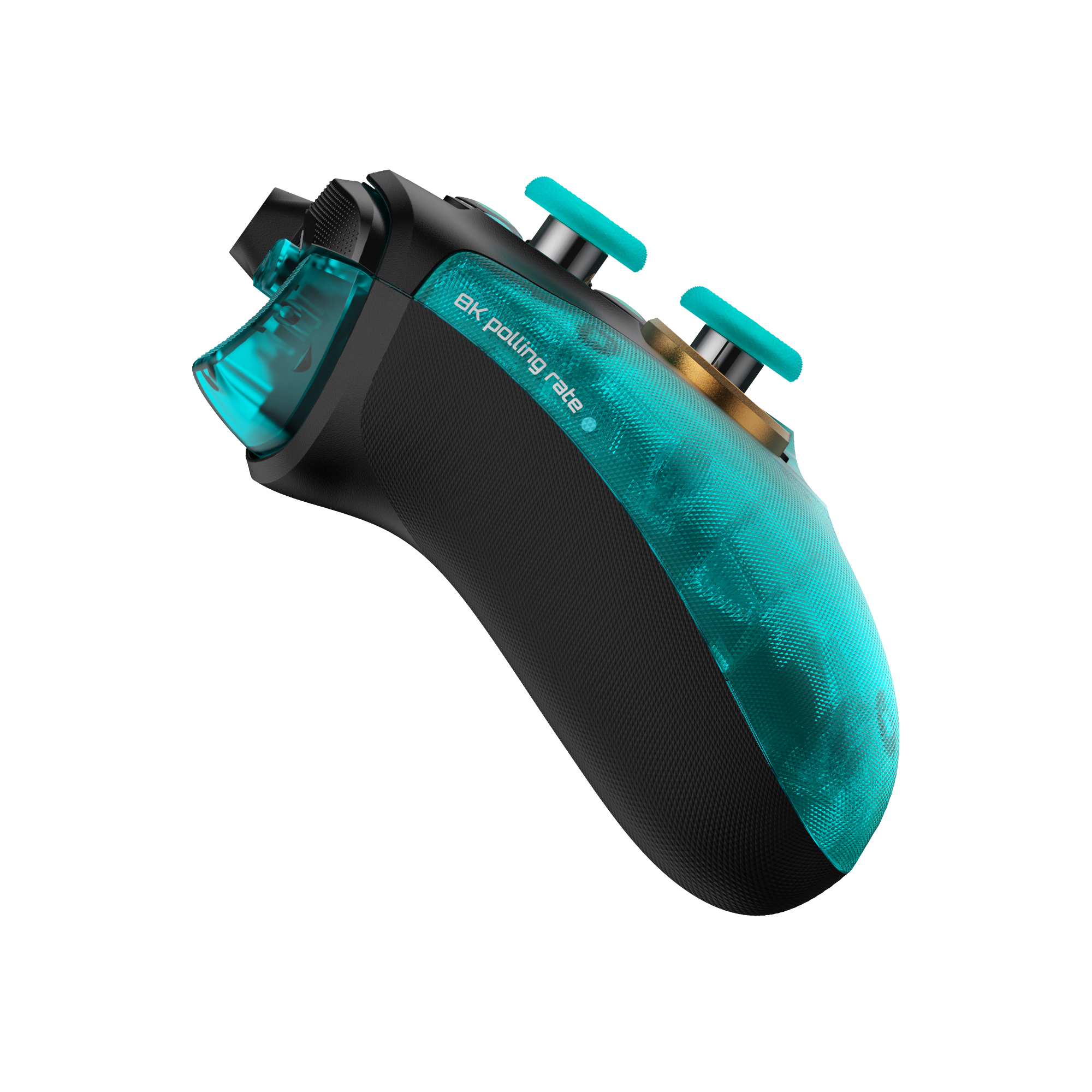 Ergonomic design and grip details of the wireless controller