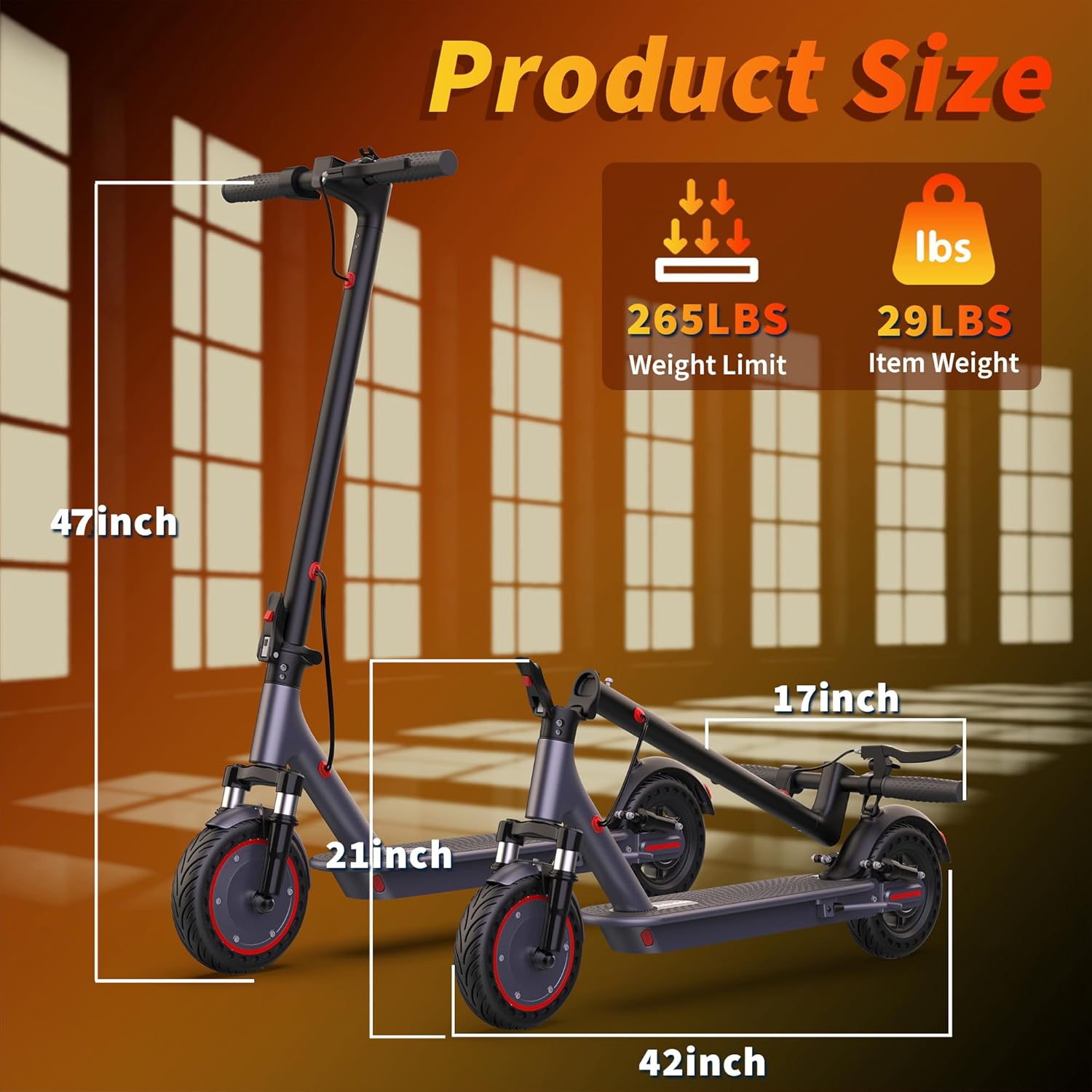 22 Miles Long Range electric scooter battery view