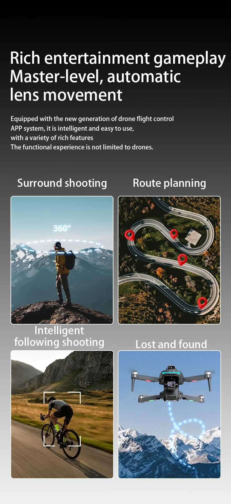 Xiaomi GPS Drone 4K HD Dual Camera Three-Axis RC Quadcopter - Compact design captured from top angle