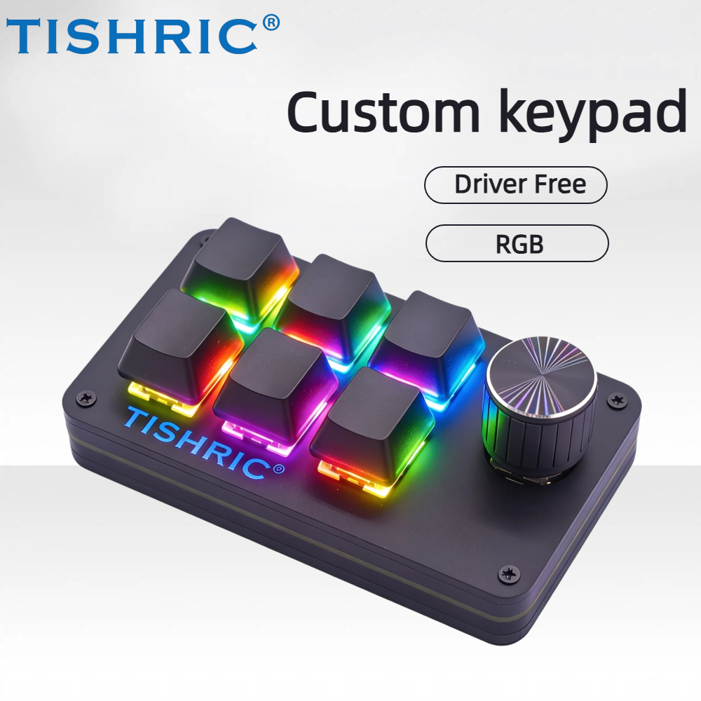 Compact mechanical gaming keypad connected via USB