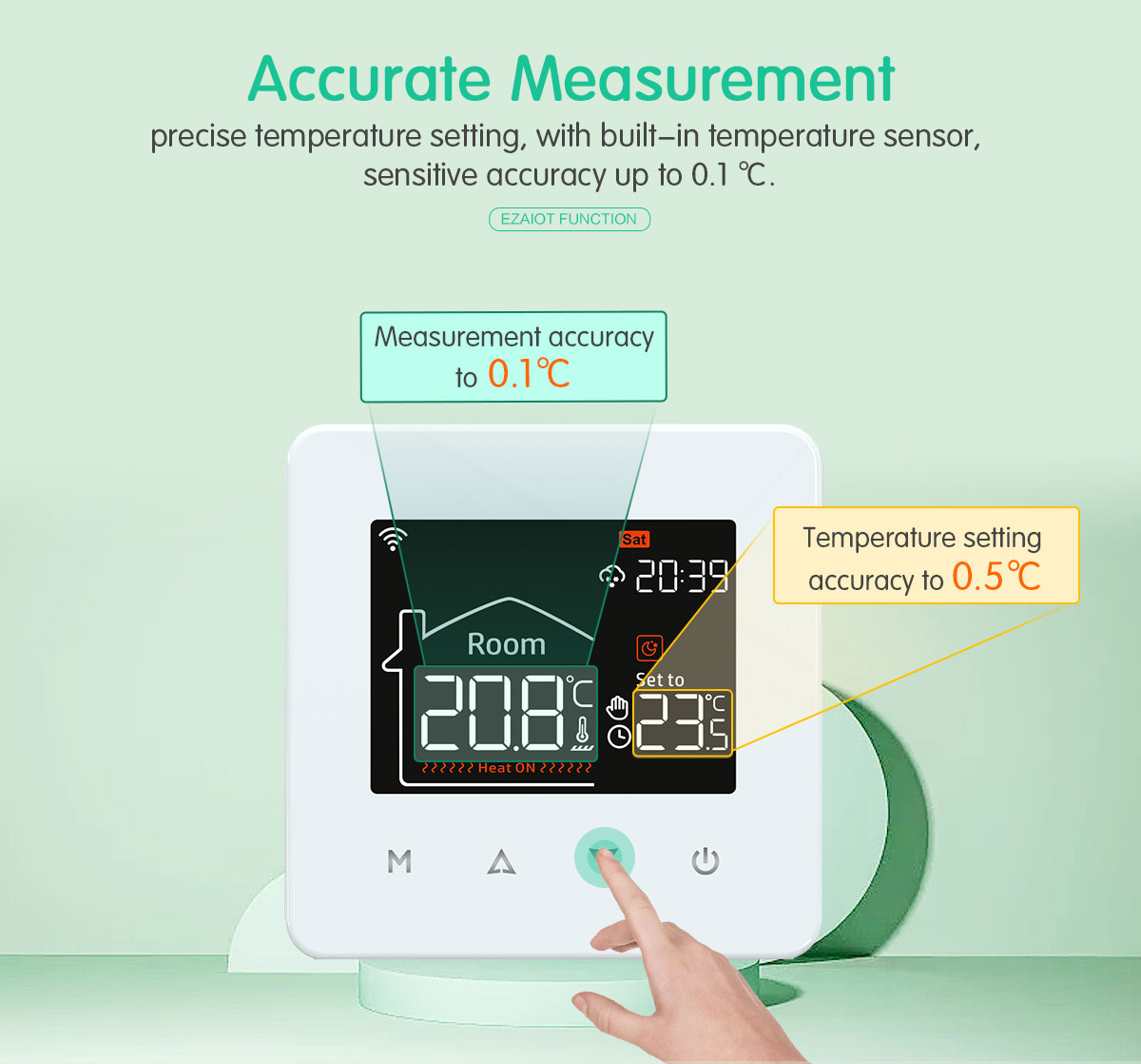Smart home thermostat product package contents and accessories