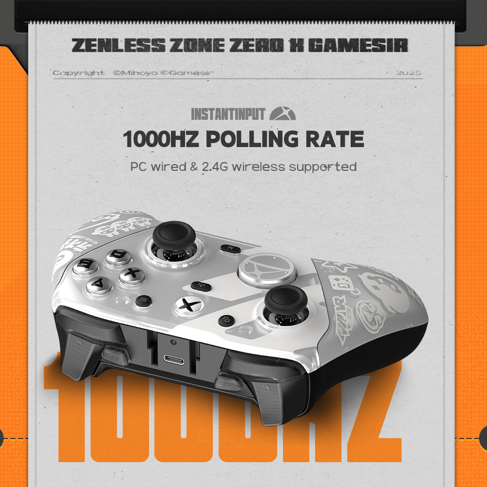1000Hz polling rate for ultra-responsive gaming performance