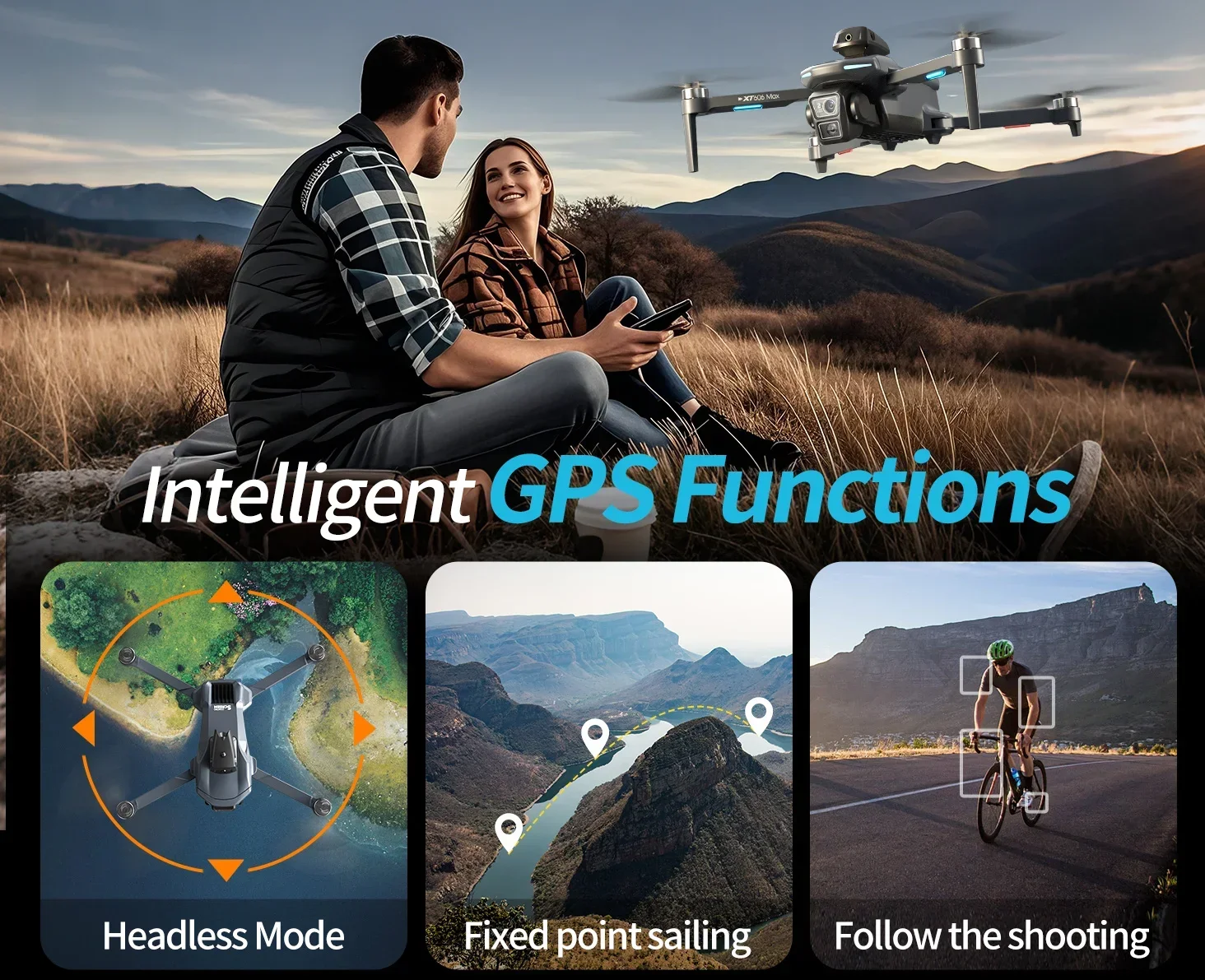 4K Camera Drone with Obstacle Avoidance and Screen - Lifestyle shot of the product