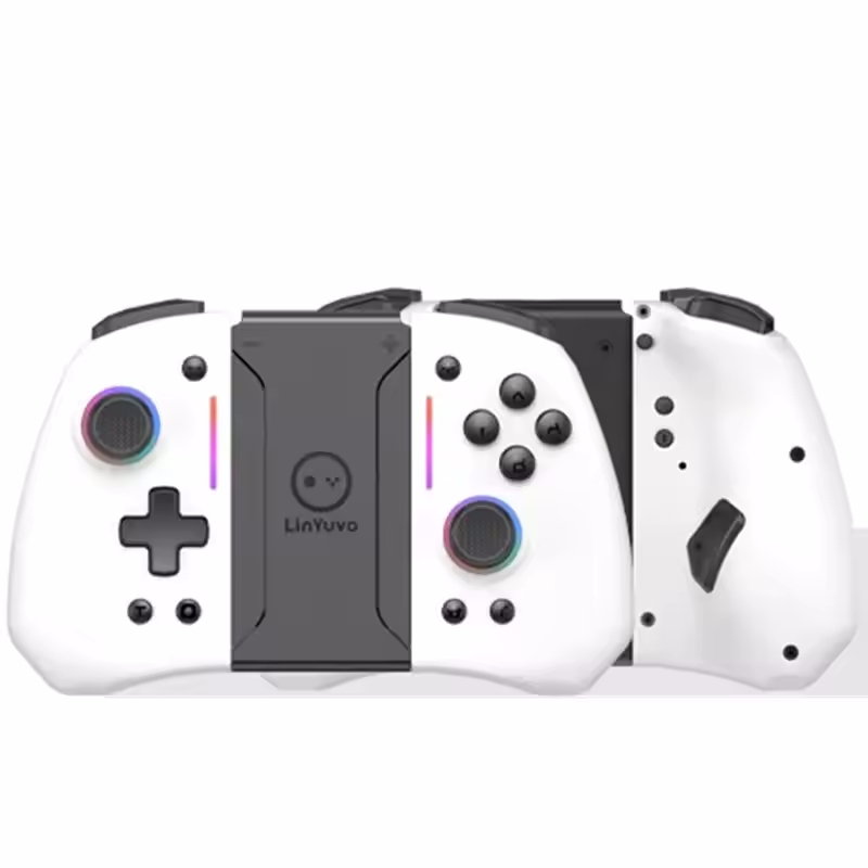 Wireless Bluetooth gamepad controller with non-linear trigger buttons for Nintendo Switch