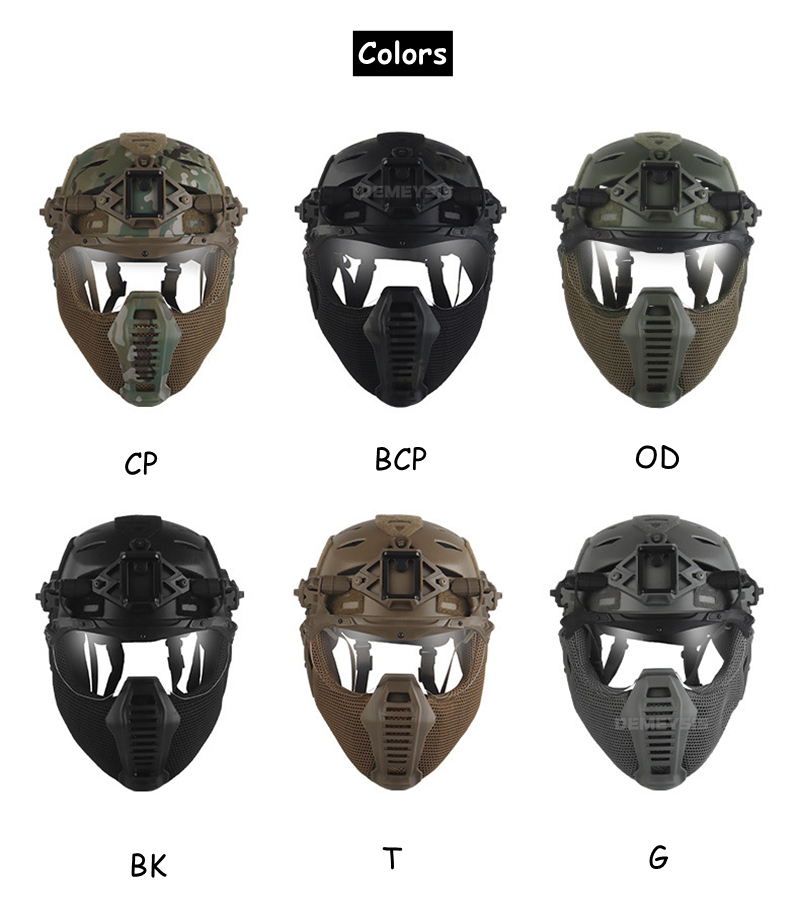 Wendy tactical helmet with mouthguard and protective ear covers