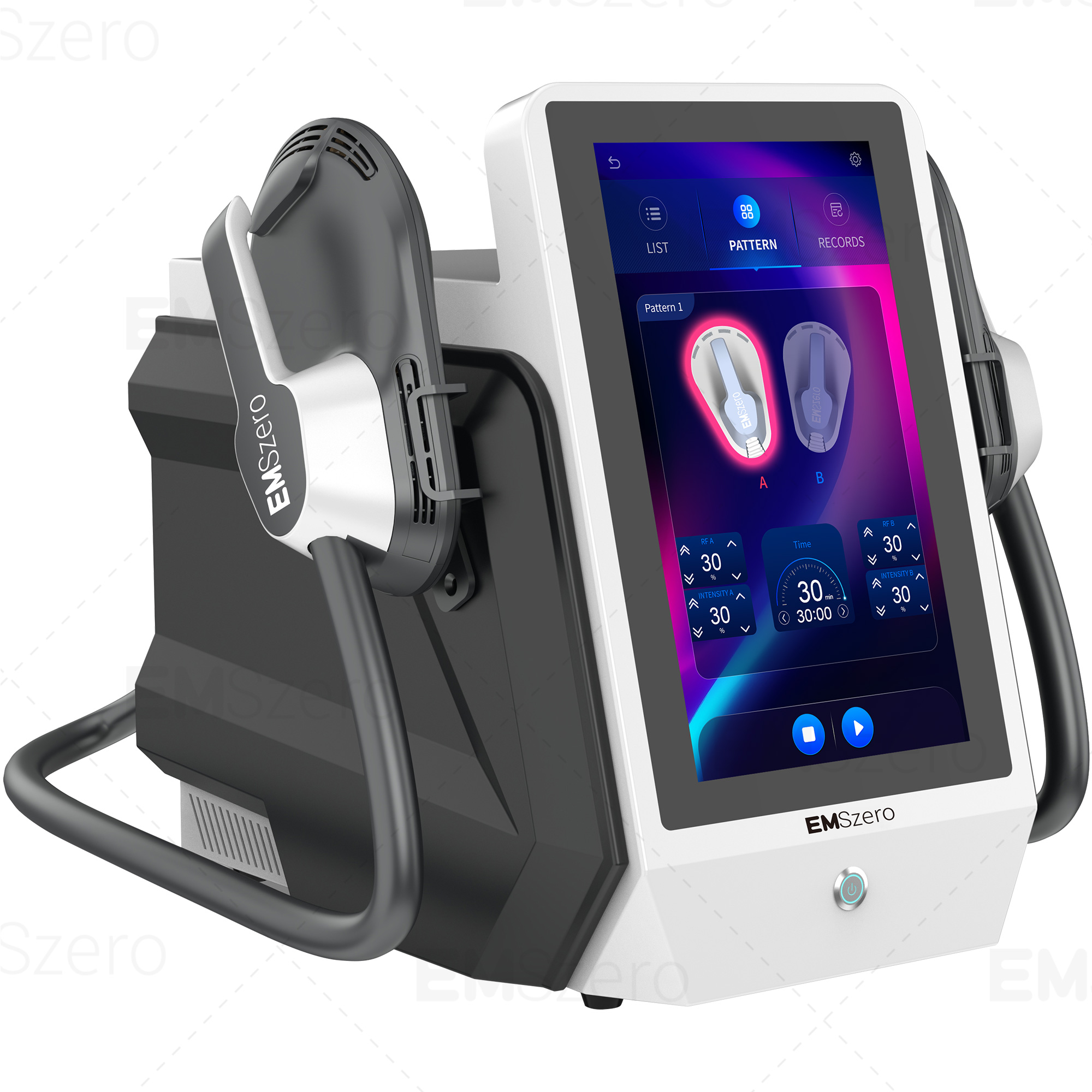 Electromagnetic muscle stimulation device components