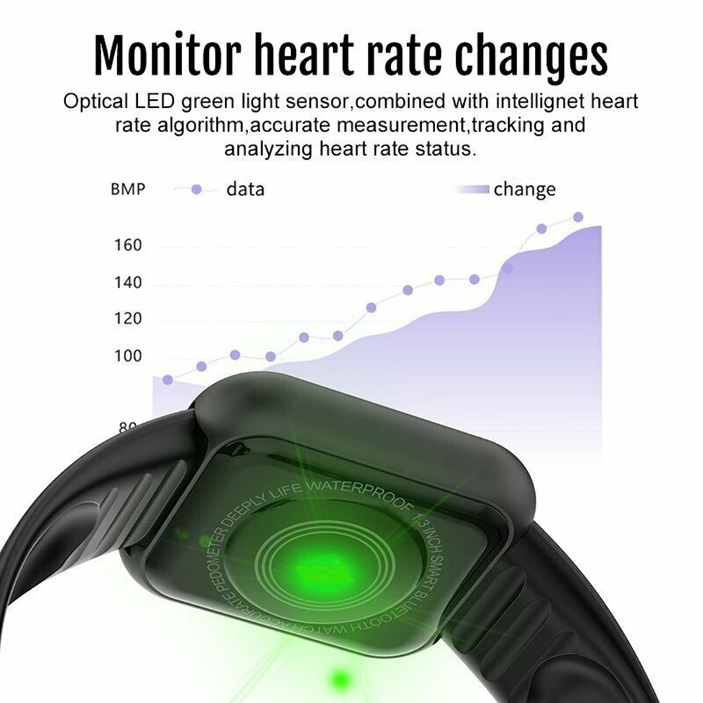 Smart Watch Fitness Tracker Bluetooth Sport Digital Watch - Front-facing product display