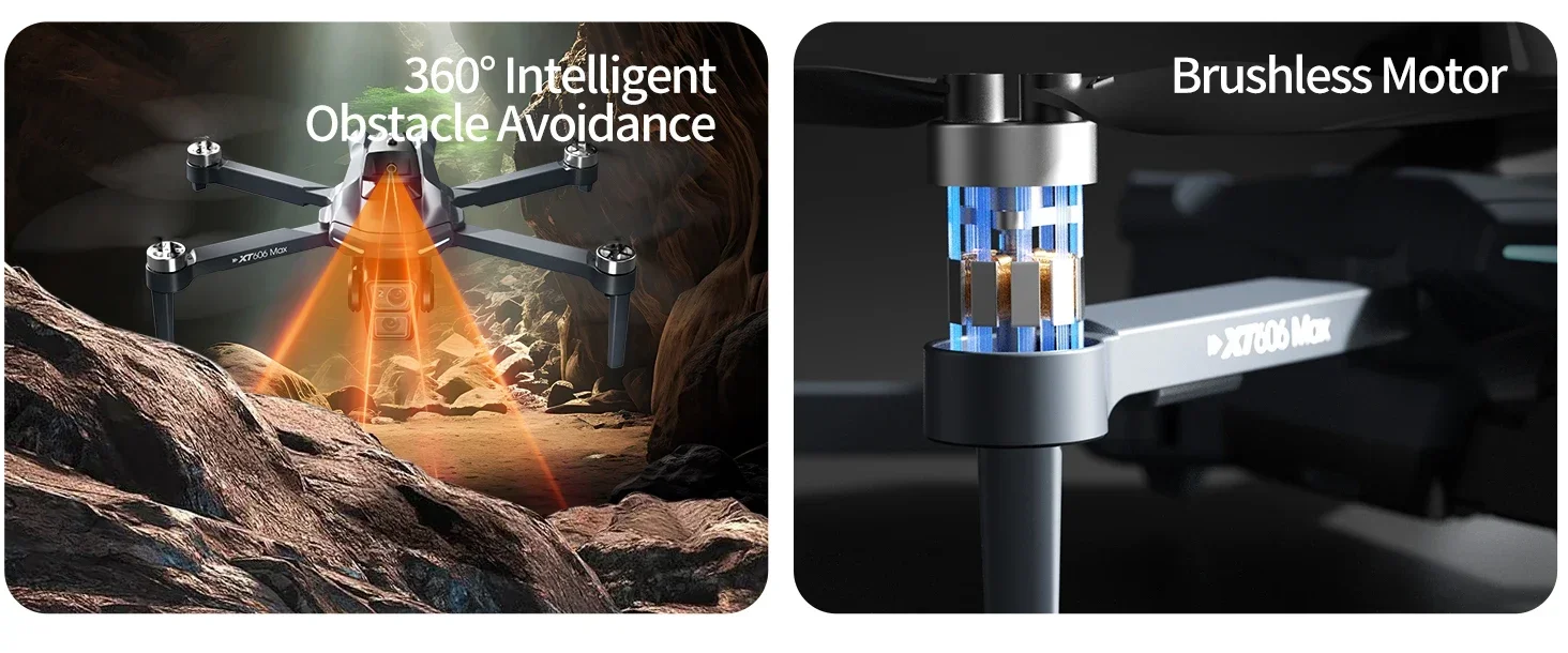 4K Camera Drone with Obstacle Avoidance and Screen - Angle view of the product in use