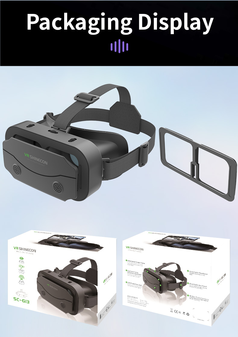Shinecon G13 smart VR goggles design