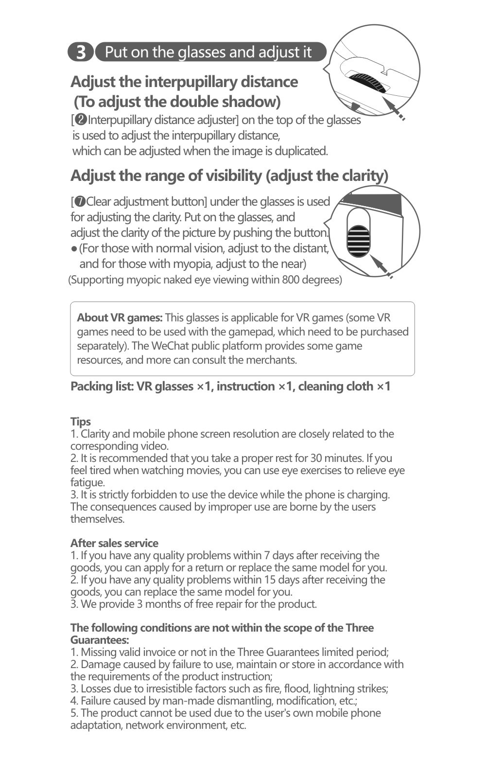 Bluetooth remote control option A for VR glasses