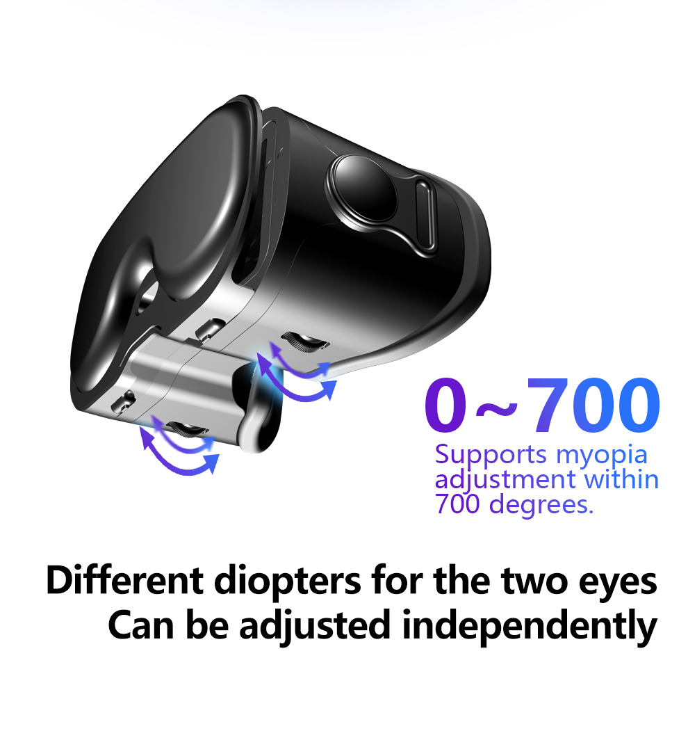 Virtual reality glasses with headphones for mobile