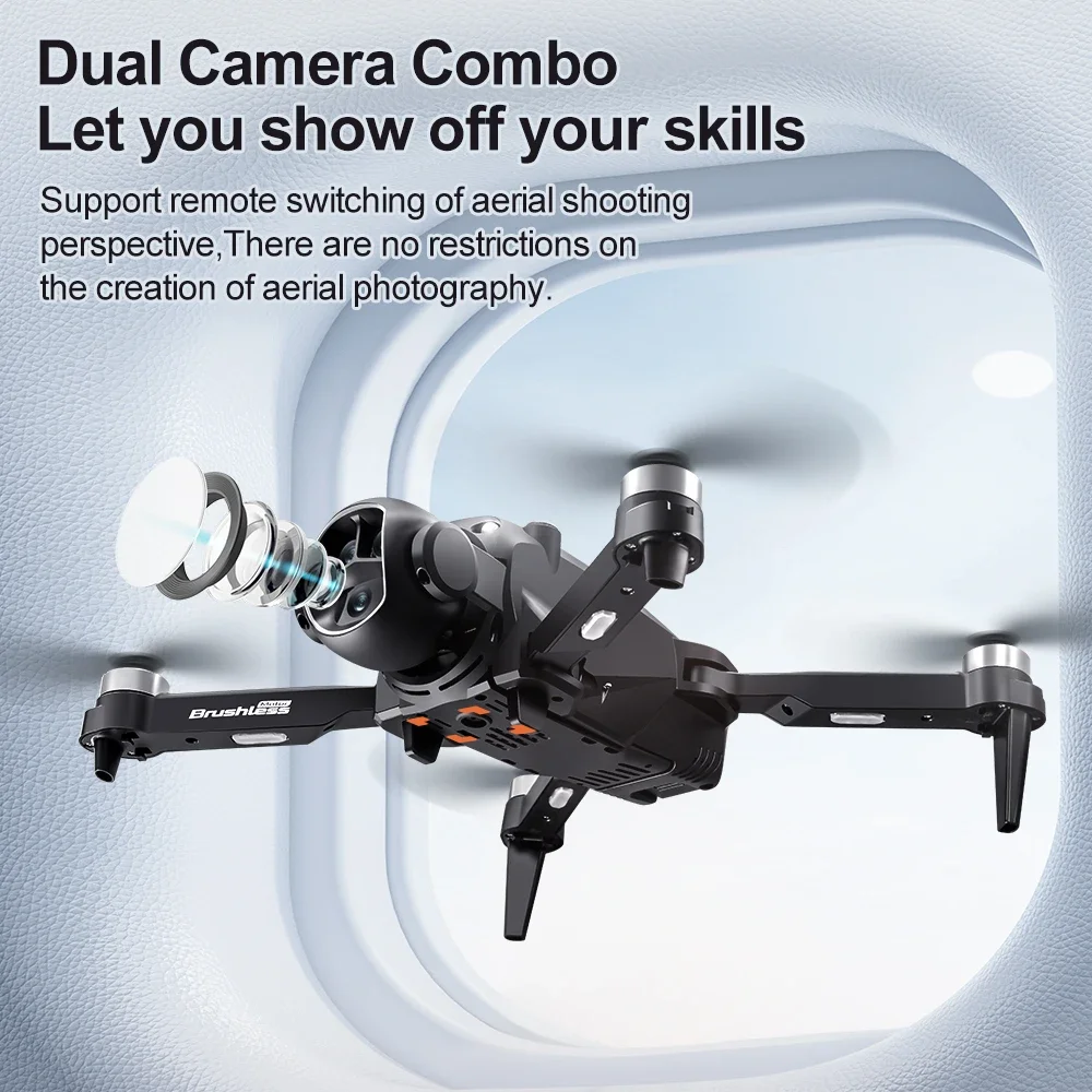 M7 GPS 8K HD Drone with Dual Camera and Obstacle Avoidance - Sleek profile against neutral background