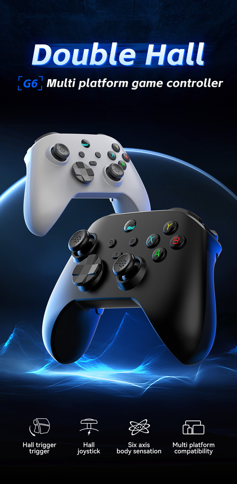 Wireless Mobile Game Controller for Switch PC Android iOS - Product close-up for better view