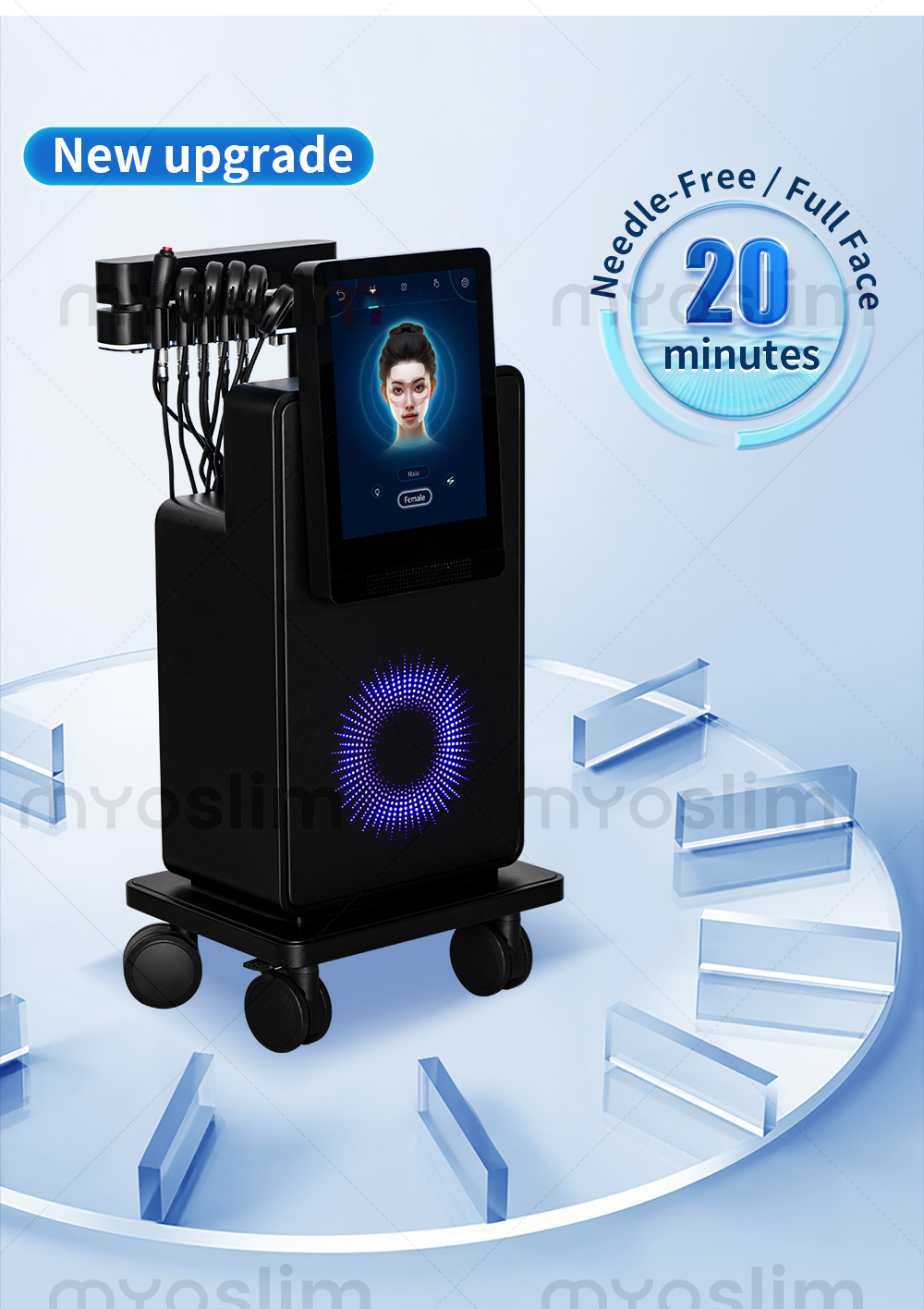 Electromagnetic waves facial muscle training technology
