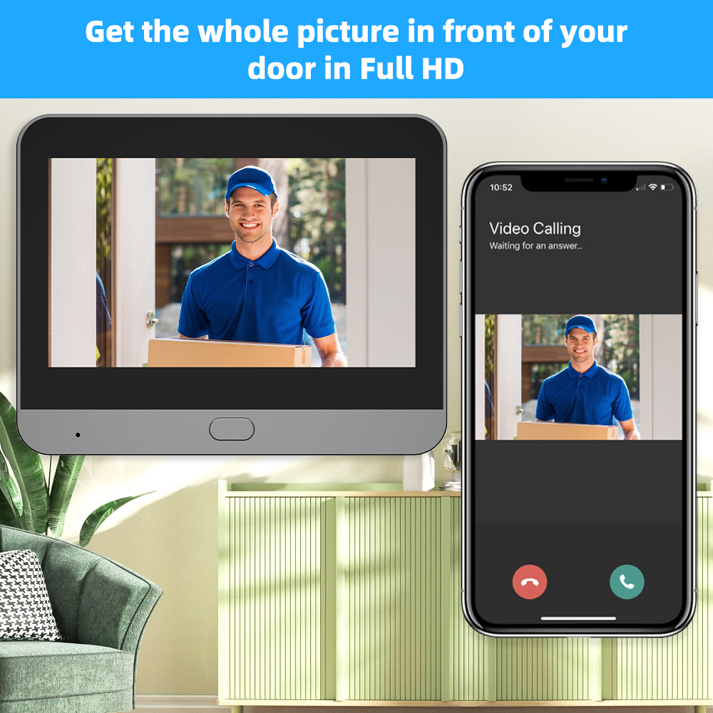 PIR motion detector sensor on the outdoor doorbell unit