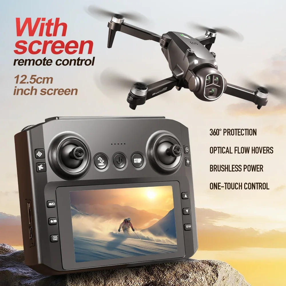 M7 GPS 8K HD Drone with Dual Camera and Obstacle Avoidance - Sleek profile against neutral background