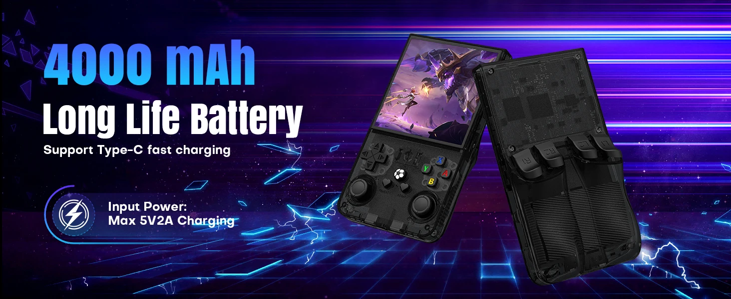 RG40 retro handheld game console front view