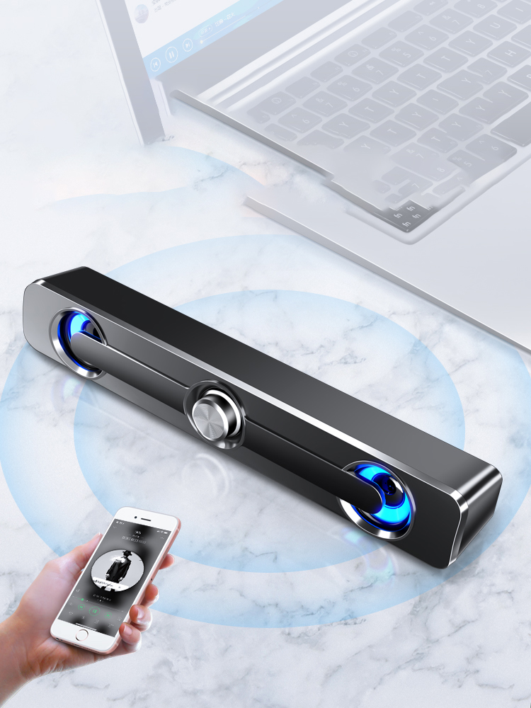 Wired USB subwoofer soundbar for laptop