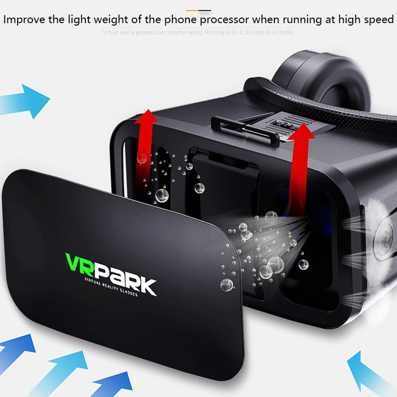VR Headset 3D Virtual Reality Glasses for Smartphones - Sleek profile against neutral background