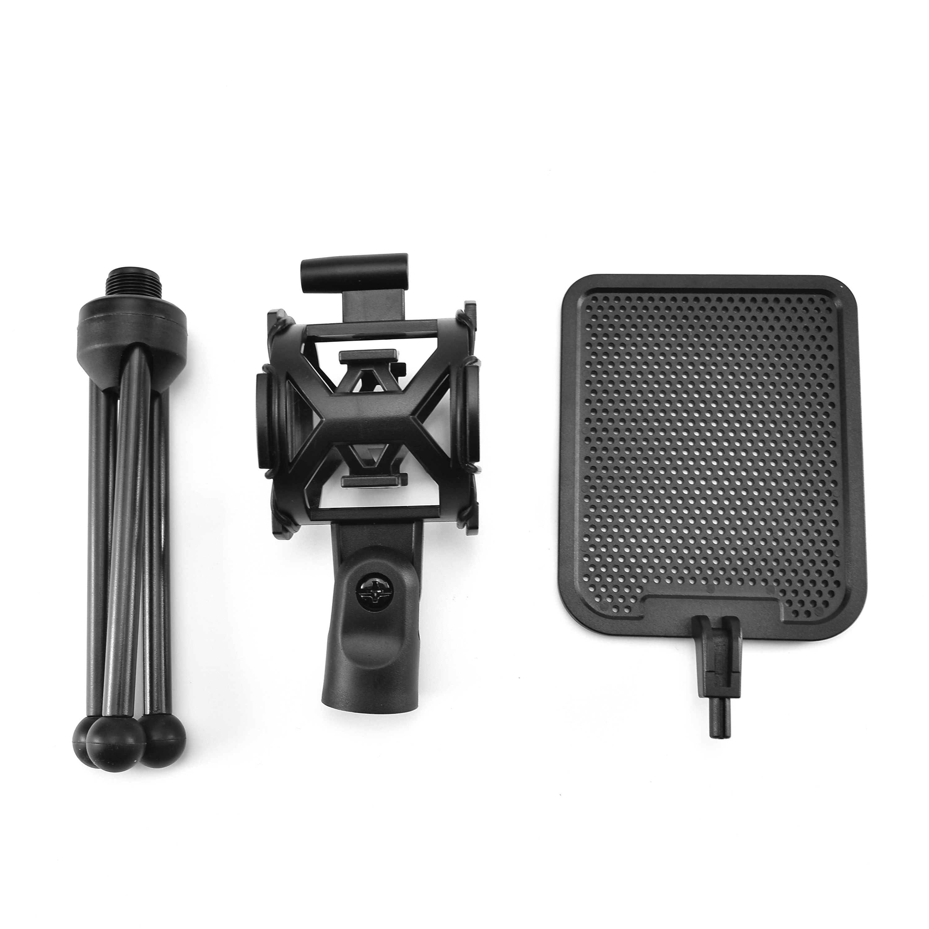 Podcast kit microphone ready for use