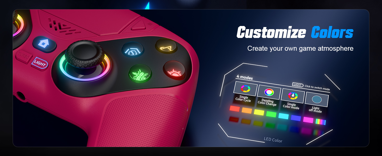 Wireless PS5 Gaming Controller with RGB and Turbo - Durability emphasized through real-world setting